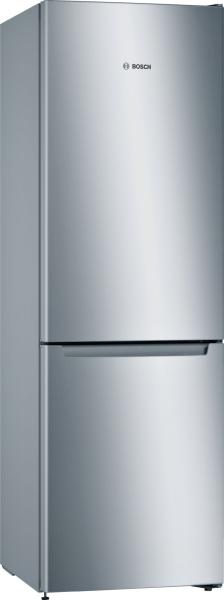 Bosch KGN33NLEB - Serie 2 Kühl- Gefrierkombination mit 5 Jahre Garantie, Metall-Optik, Total No Frost, ca. 60 x 176 cm